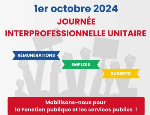 Pour les salaires, les services publics, l’abrogation de la loi retraites : Le 1er octobre en grève et en manifestation pour nos droits !